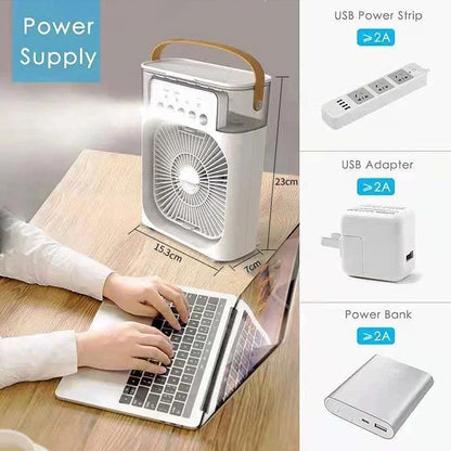 3-in-1 Mini-Luftkühler mit LED-Nachtlicht & Luftbefeuchter | Comfort Eden
